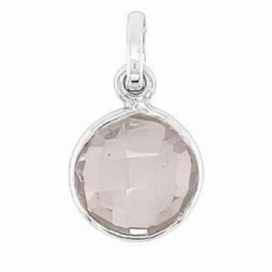 Kalesi Medaillon Rosenquarz Silber